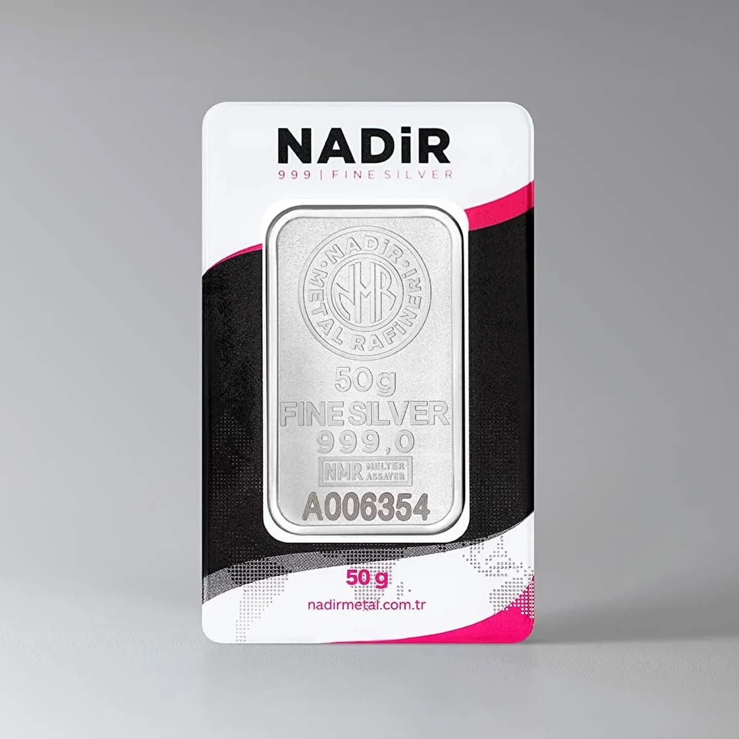 50 Gram Külçe Gümüş - 50g 999 saflık altın ürünü